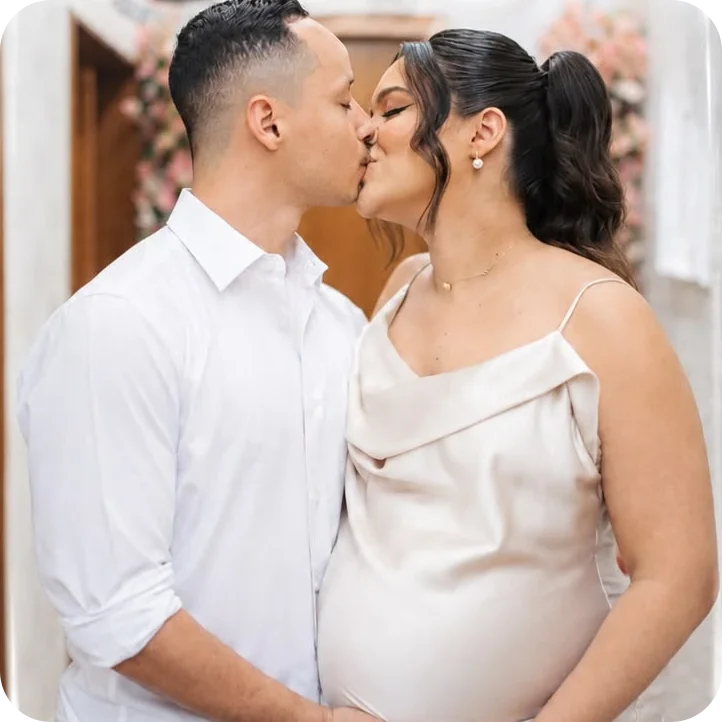 Ímã com foto de casal